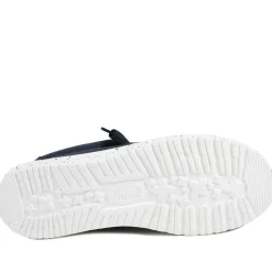 HeyDude Wally Stretch Canvas Shoes - Navy