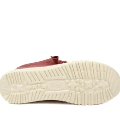HeyDude Wally Stretch Canvas Shoes - Red
