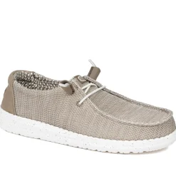HeyDude Wendy Stretch Mesh Shoes - Beige