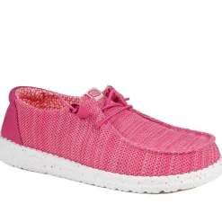 HeyDude Wendy Stretch Sox Shoes - Fuschia