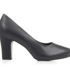 High Heel Court Shoes - Black