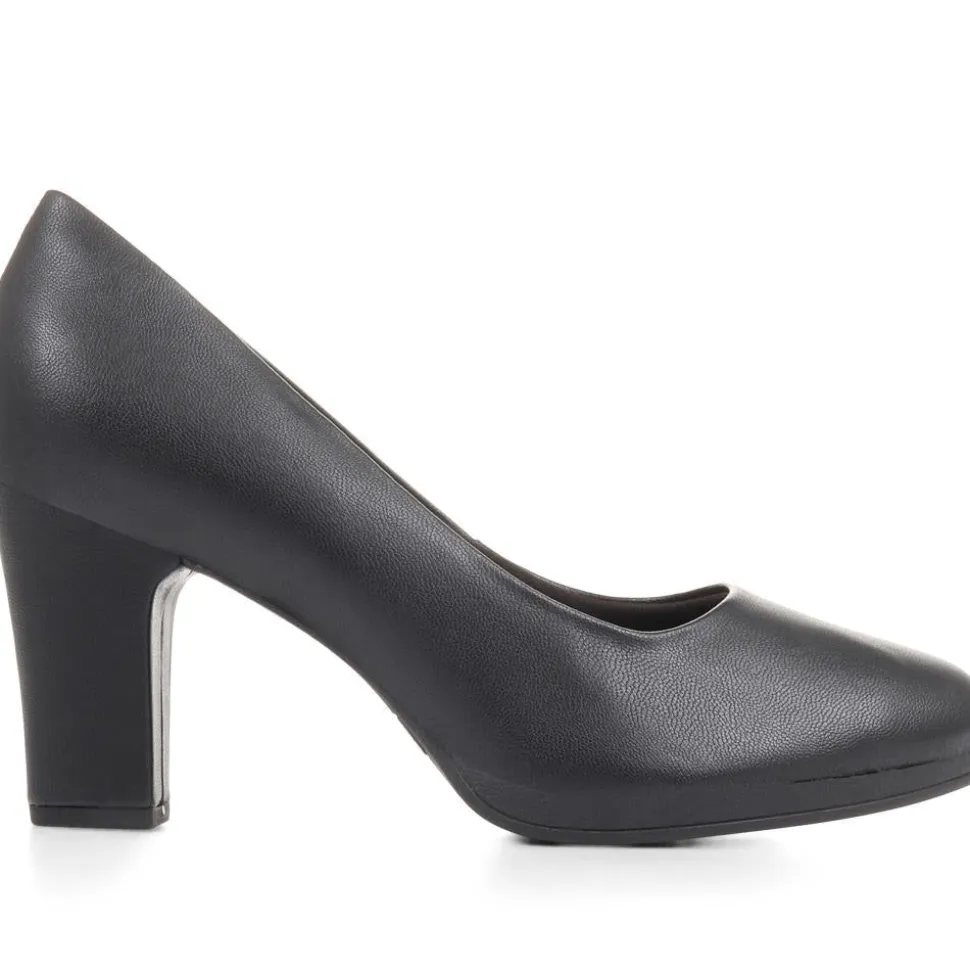 High Heel Court Shoes - Black