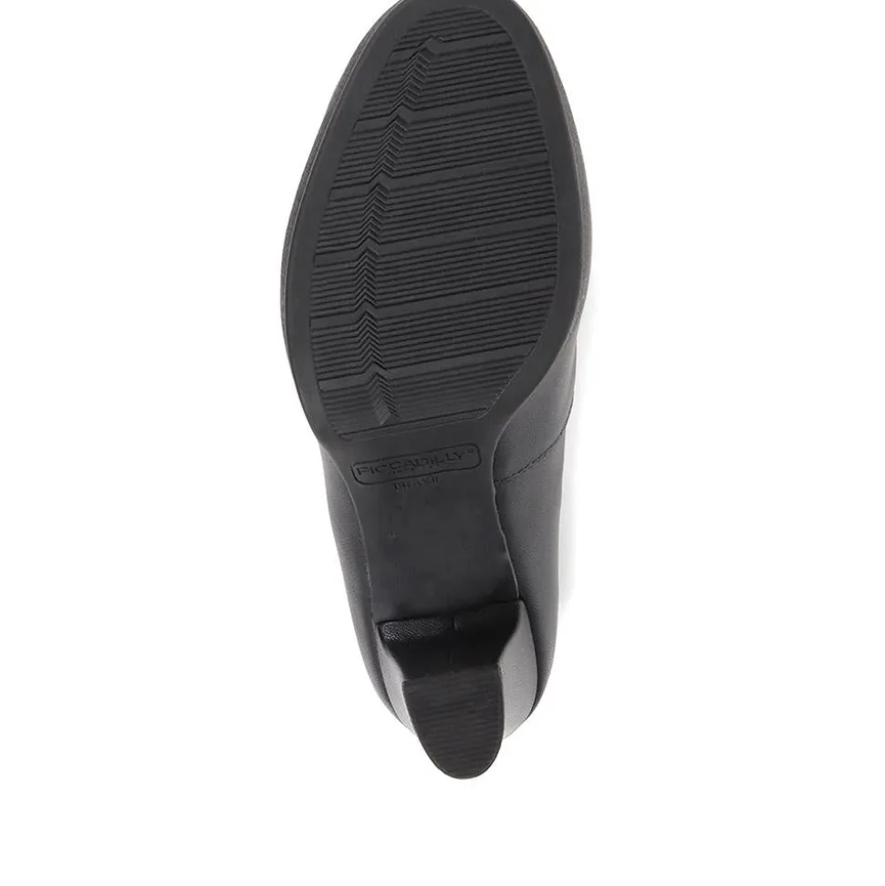High Heel Court Shoes - Black