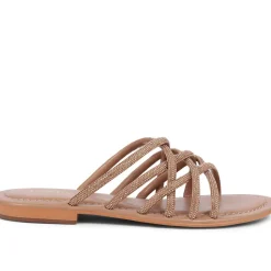 Hira Jewelled Leather Sandals - Tan