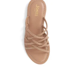 Hira Jewelled Leather Sandals - Tan