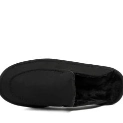 Hugo Boss Microfibre Slippers With Rubber Sole - Black