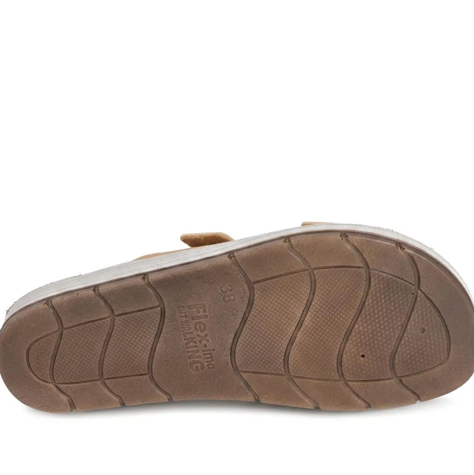 Inblu Dual Touch Fasten Strap Sandals - Brown