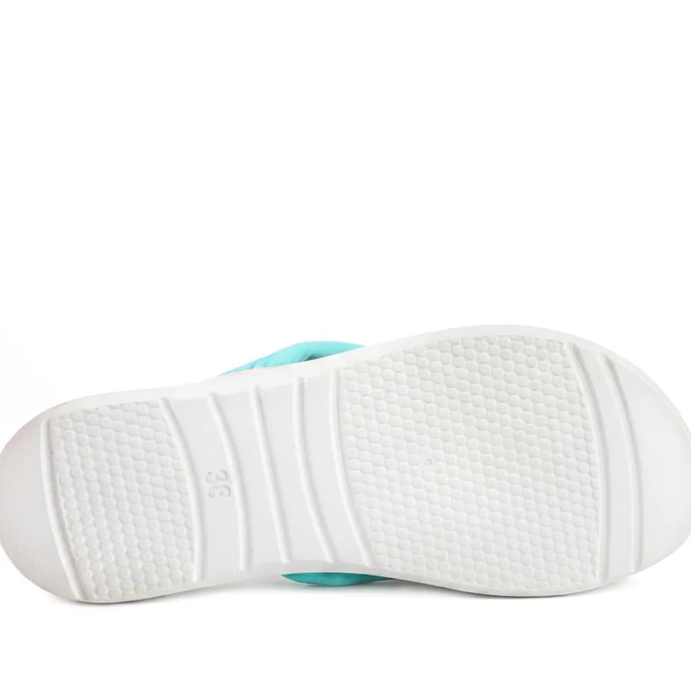 Inblu Lightweight Rubber Toe Post Sandals - Aqua
