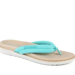 Inblu Lightweight Rubber Toe Post Sandals - Aqua