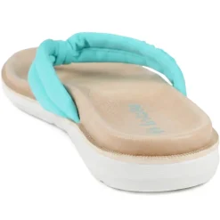 Inblu Lightweight Rubber Toe Post Sandals - Aqua