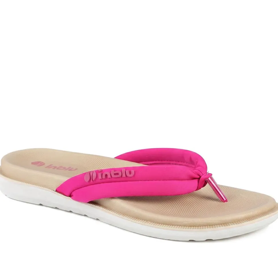Inblu Lightweight Rubber Toe Post Sandals - Fuschia