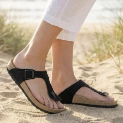Inblu Nero Toe Post Sandals - Black
