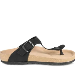 Inblu Nero Toe Post Sandals - Black