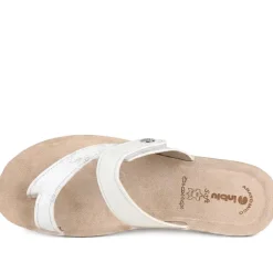 Inblu Touch Fasten Toe Post Sandals - White Multi