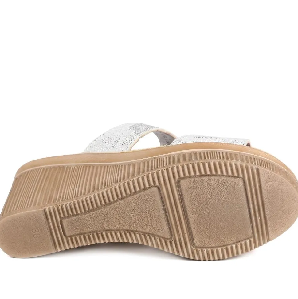 Inblu Wedge Heel Slingback Sandals - White