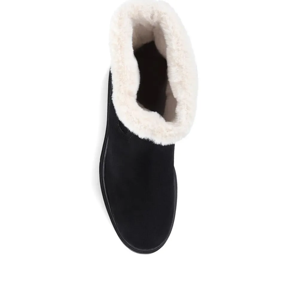 Isabetta Chunky Suede Boots - Black