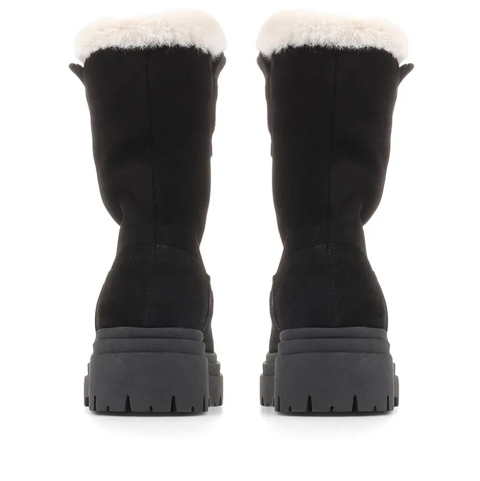 Isabetta Chunky Suede Boots - Black
