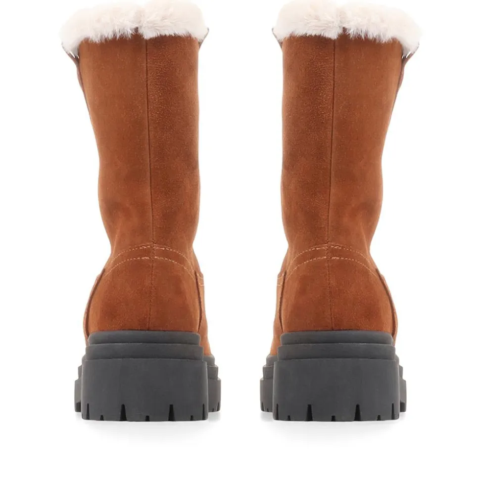 Isabetta Chunky Suede Boots - Tan