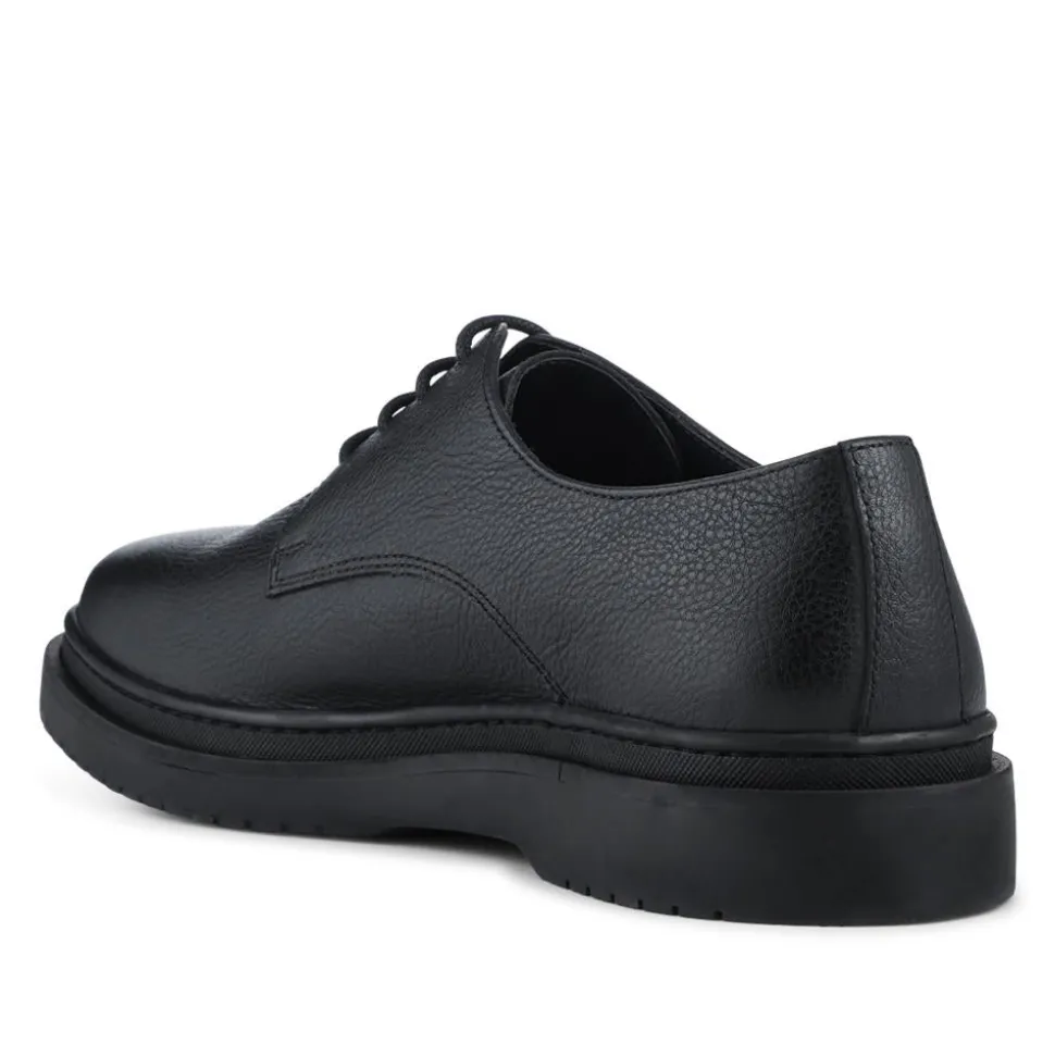 Jameson All-Leather Smart Lace Up Shoes - Black Grain