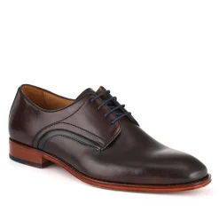 Jammer Smart Leather Lace-Up Shoes - Dark Brown