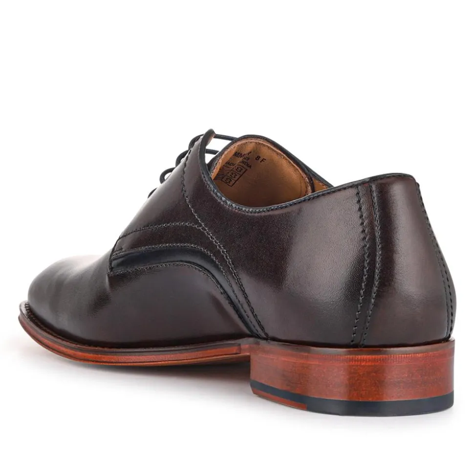 Jammer Smart Leather Lace-Up Shoes - Dark Brown