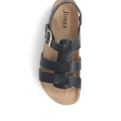 Jean Leather Sandals - Black