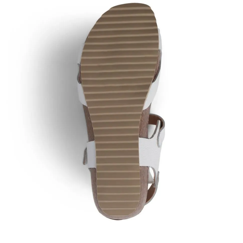 Joanie Leather Sandals - White