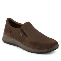 Josef Seibel Leather Water Resistant Slip On Shoes - Dark Brown