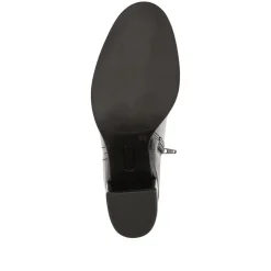 Karlia Leather Ankle Boots - Black Patent