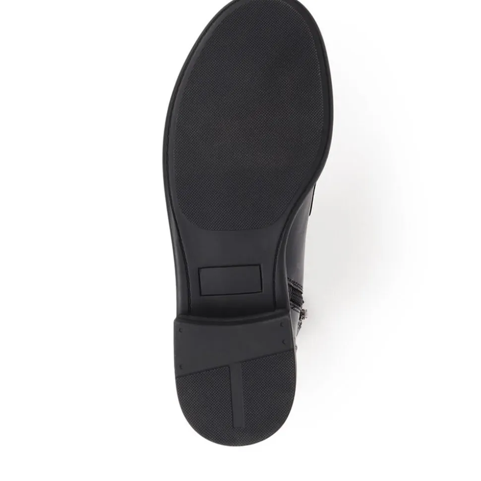 Karmen Leather Ankle Boots - Black