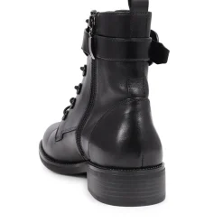 Karmen Leather Ankle Boots - Black