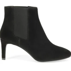 Katelyn Leather Ankle Boots - Black