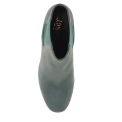 Katelyn Leather Ankle Boots - Green