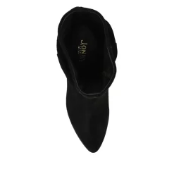 Kathryn Slouch Leather Ankle Boots - Black Suede