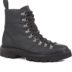 Katia Leather Hiker Boots - Black