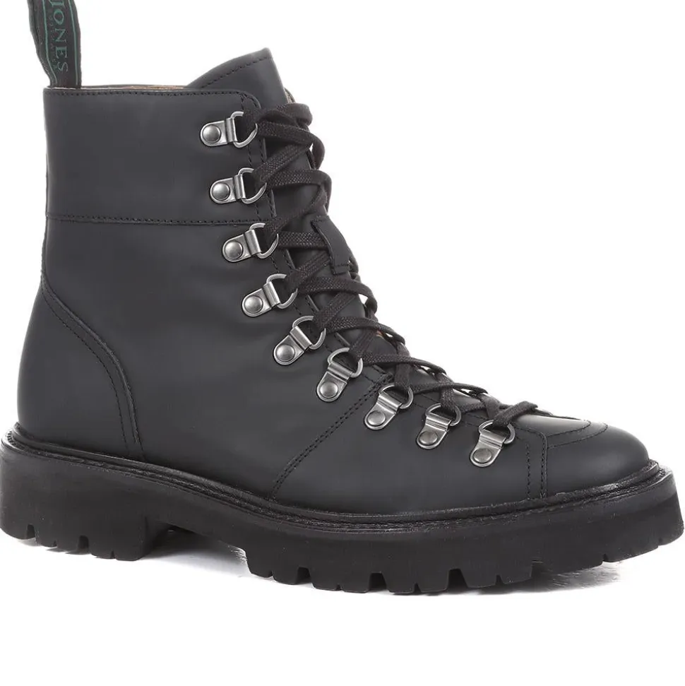 Katia Leather Hiker Boots - Black