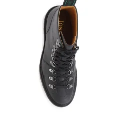 Katia Leather Hiker Boots - Black