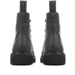 Katia Leather Hiker Boots - Black