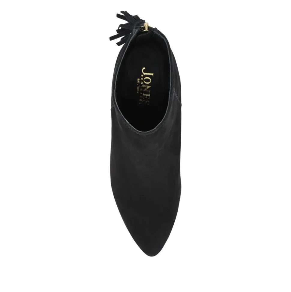 Keily Leather Pointed-Toe Boots - Black Suede