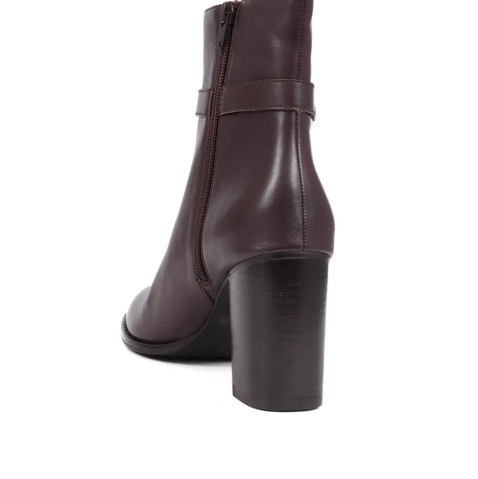 Kelda Heeled Ankle Boots - Brown