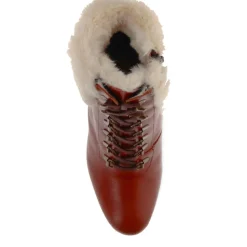 Kelsie Fur-Cuffed Ankle Boots - Tan