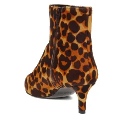 Kezia Stiletto-Heeled Ankle Boots - Leopard