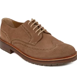 Kingsbay Men's Leather Brogues - Taupe