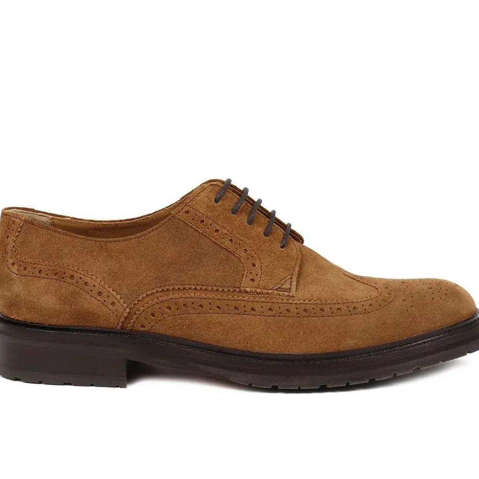 Kingsbay Men's Leather Brogues - Tobacco