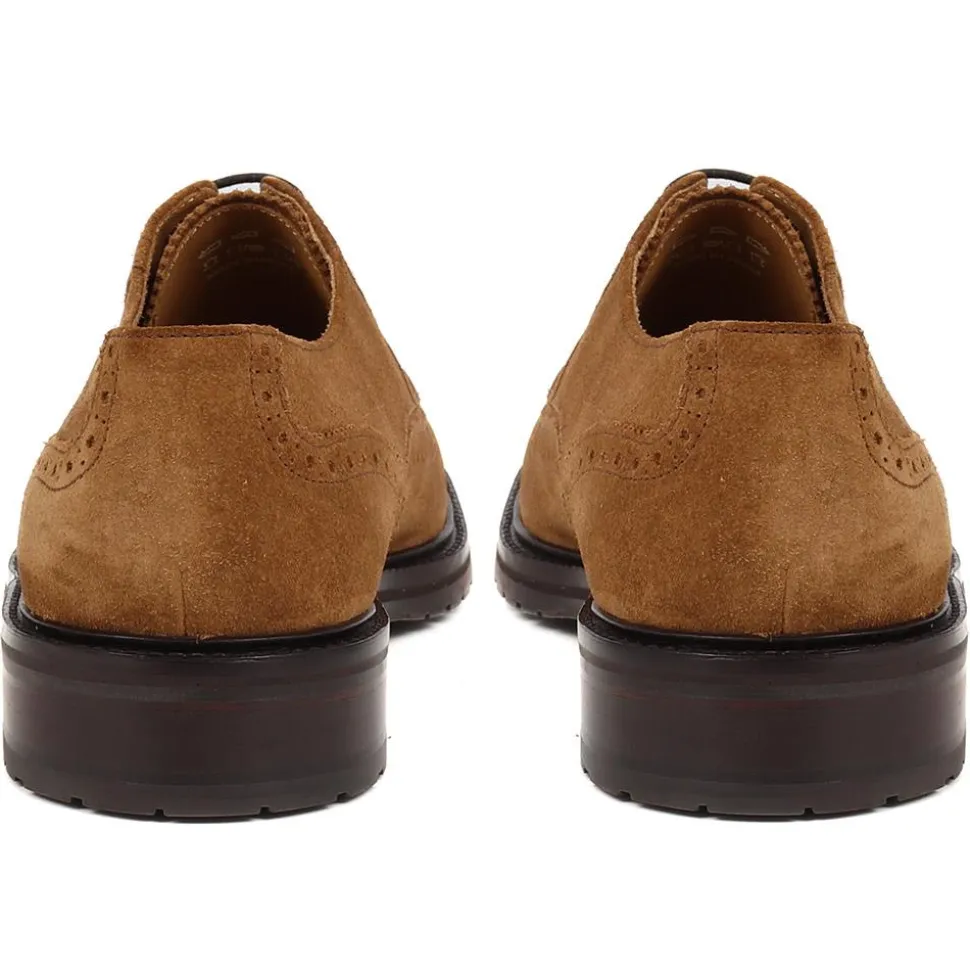 Kingsbay Men's Leather Brogues - Tobacco