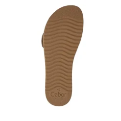 Kirby Gabor Touch Fasten Leather Mule Sandals - Metallic