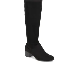 Knee-Length Heeled Boots - Black