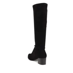 Knee-Length Heeled Boots - Black