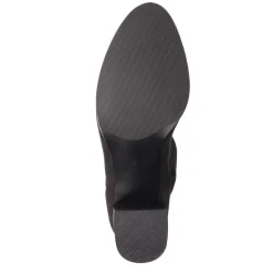 Knee-Length Heeled Boots - Black