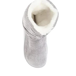 Knitted Slipper Boots - Grey